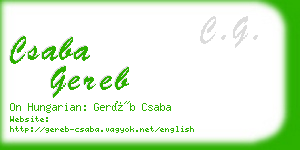 csaba gereb business card